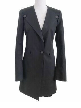 PHILIPPE DUBUC FOR ICONE BLACK PANEL LONG BACK KNIT BLAZER